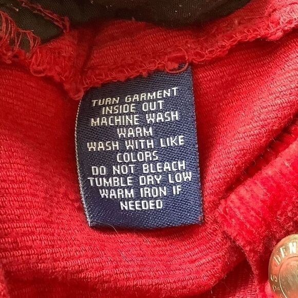 𝅺chaps CORDUROY DEEP RED WOMAN PANTS SIZE US 14​ - Picture 8 of 10